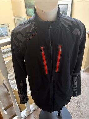 Under Armour Black Performance Jacket with Orange Zippers